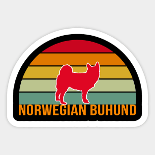 Norwegian Buhund Vintage Silhouette Sticker